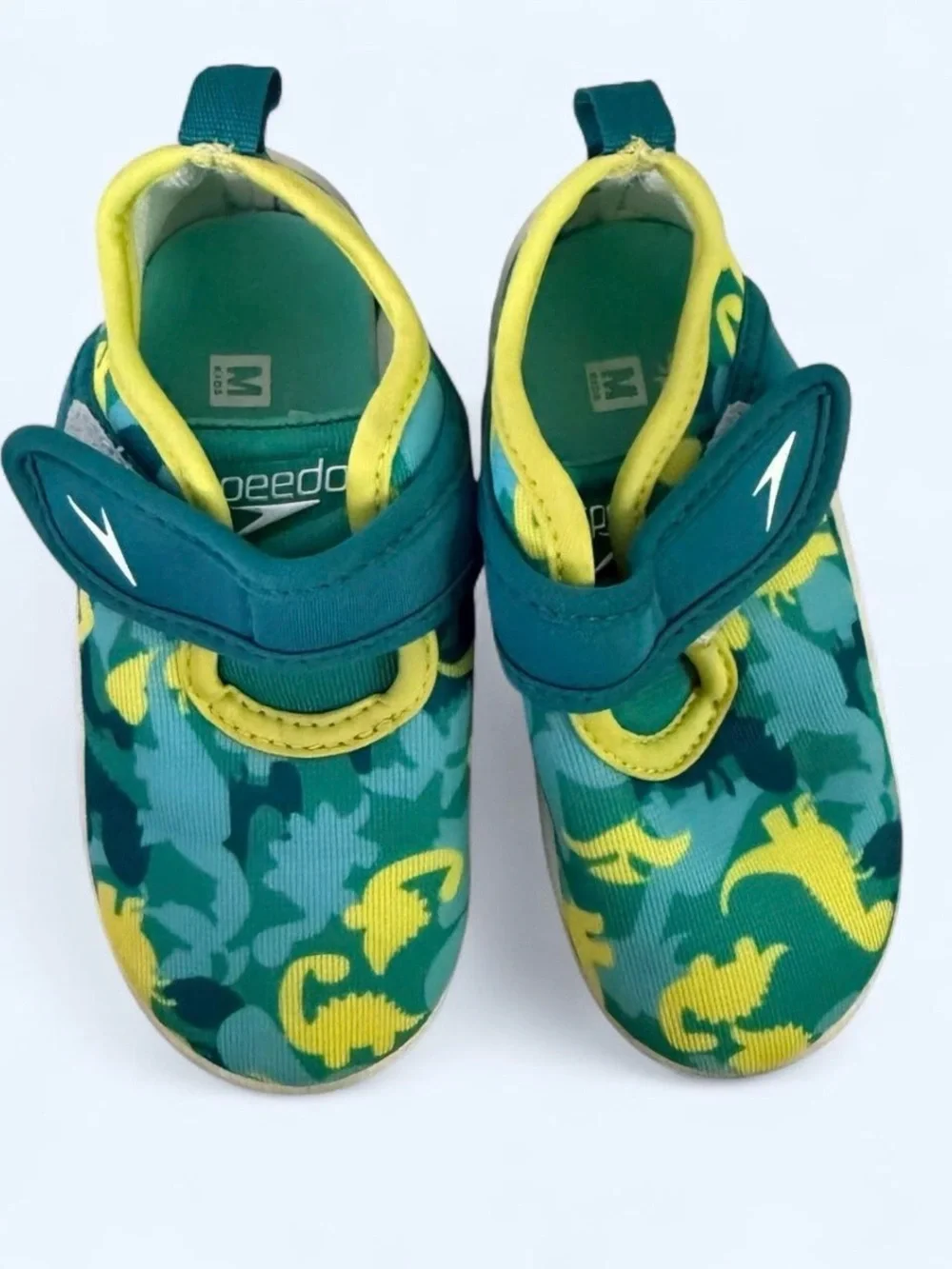 Speedo Kids Green & Yellow Dino Slip-On Water Shoes